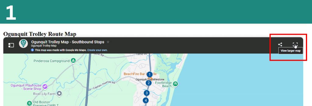 Step 1 - Click View Larger Map button