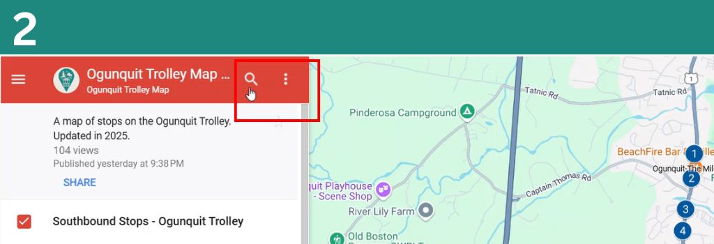 Step 2 - Click the search icon